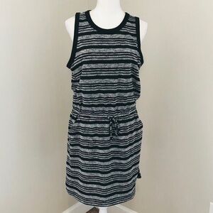 Striped Black and Gray Mini Dress